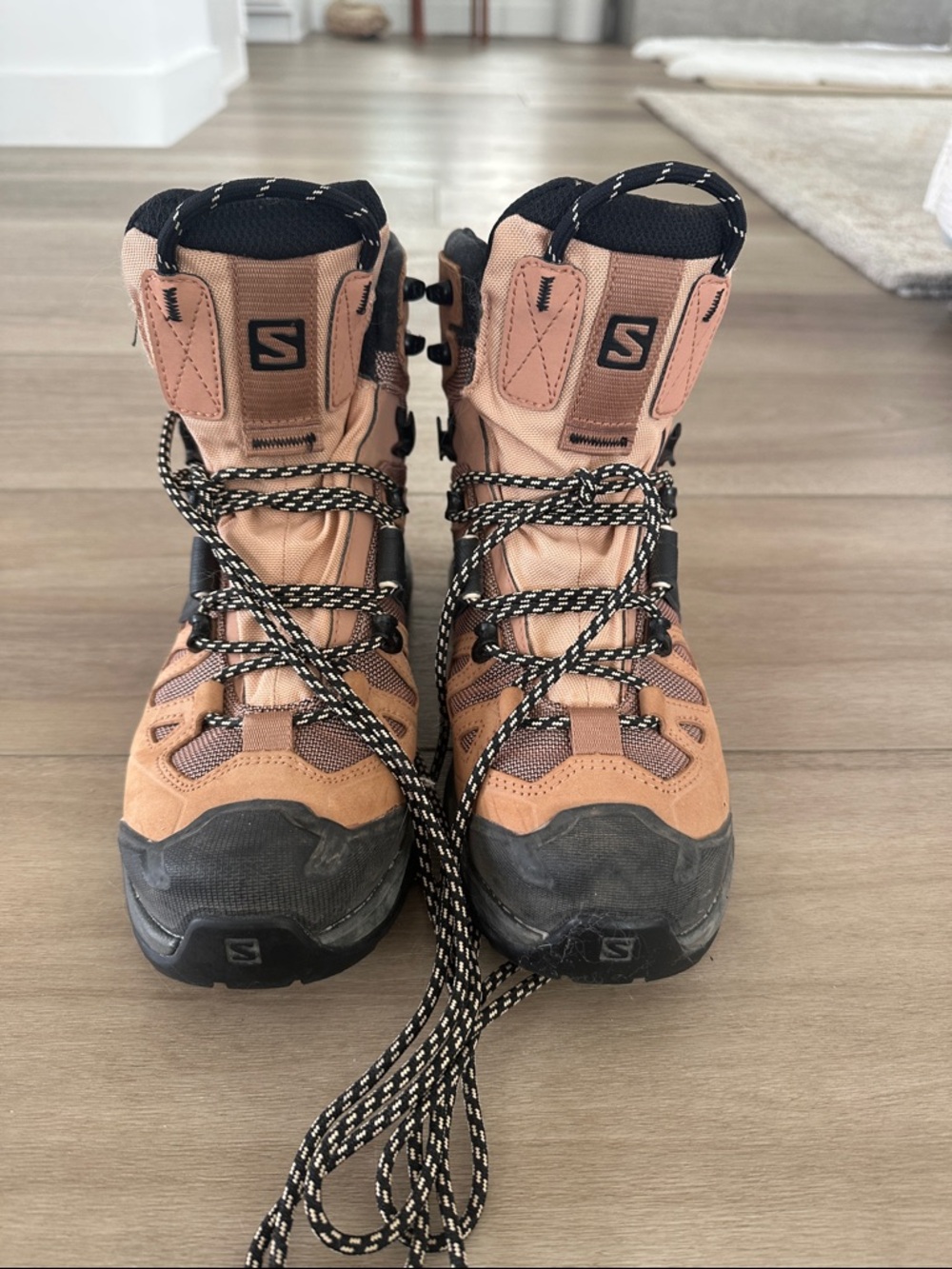 Salomon Peach and Black Outdoor Hiking Boots